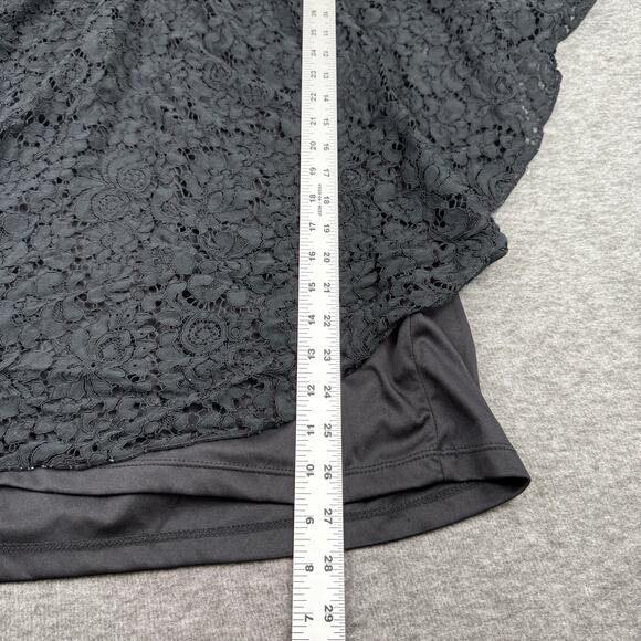 Whimsigoth Dark Fairycore 3X Batwing Lace Overlay Top Black Gold Accent - Picture 3 of 10